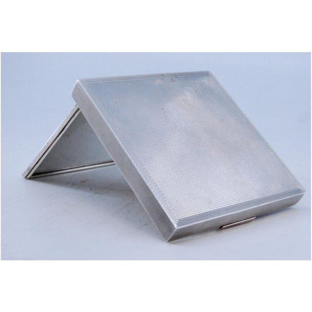 Brushed Silver and Gold Toiletry Box Mirror For Sale - Image 4 of 12