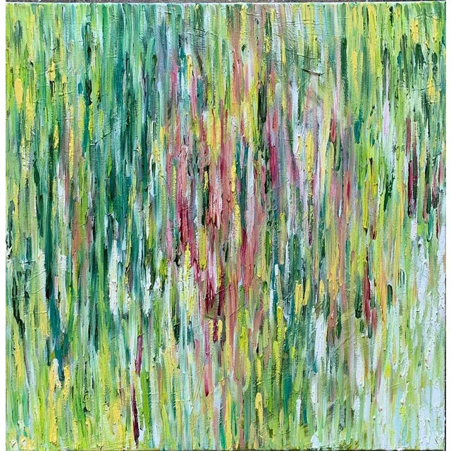 "Untitled Green" is a bright, joyful oil painting by intuitive painter, Monica Shulman. This is a vivid and colorful...