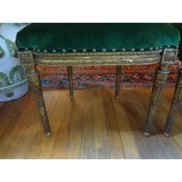 Mid 19th Century Pair of Mid 19th Century Louis XVI Style Giltwood Side Chairs For Sale - Image 5 of 10