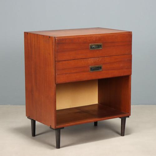 Vintage Teak Cabinet with Brass Handles, 1960s For Sale - Image 11 of 11