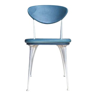 Early Shelby Williams Gazelle Chair in Blue Accent Side Mid-Century Modern 1940s For Sale