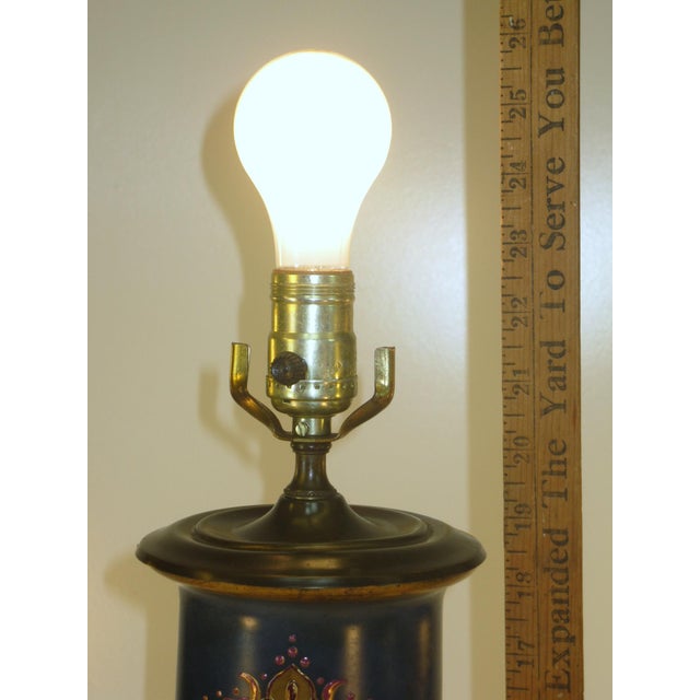 Late 19th Century Table Lamp French Maiden River Bristol Glass Vase Hand Painted Enameled Brass For Sale - Image 10 of 15