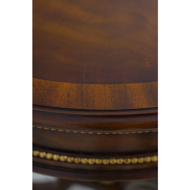 Maitland - Smith Maitland Smith Round Clawfoot Mahogany Lamp Table For Sale - Image 4 of 14