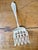 A seldom seen antique circa 1917 heavy silver plated asparagus serving fork from The Commodore Hotel in New York City! In...