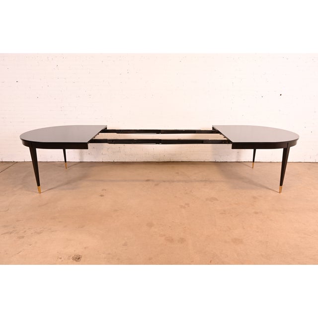 Thomas Pheasant for Baker Furniture French Regency Mahogany Extension Dining Table | Newly Refinished For Sale In South Bend - Image 6 of 15