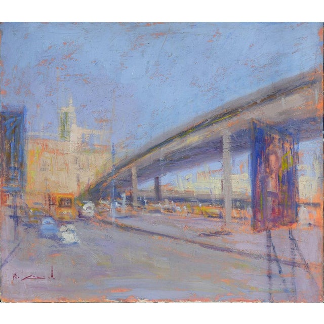 Renato Criscuolo, Paesaggio Urbano, Oil on Canvas, 2000 For Sale - Image 4 of 7