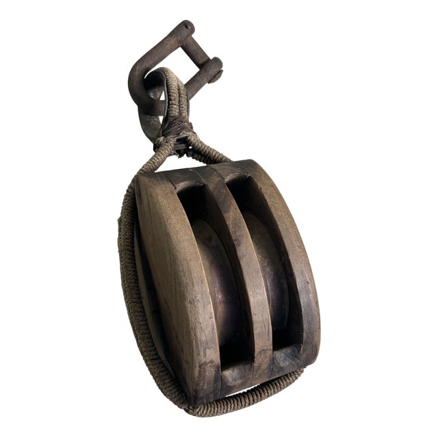 Wooden Pulley, Japan, 1920s For Sale