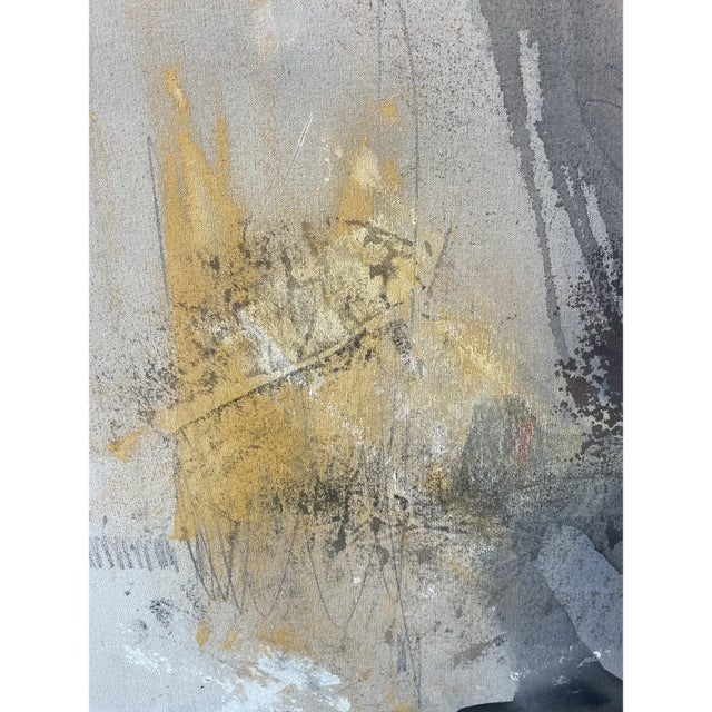 Textile "Inside Lascaux" Abstract Painting by Kasia Kręcicka For Sale - Image 7 of 7