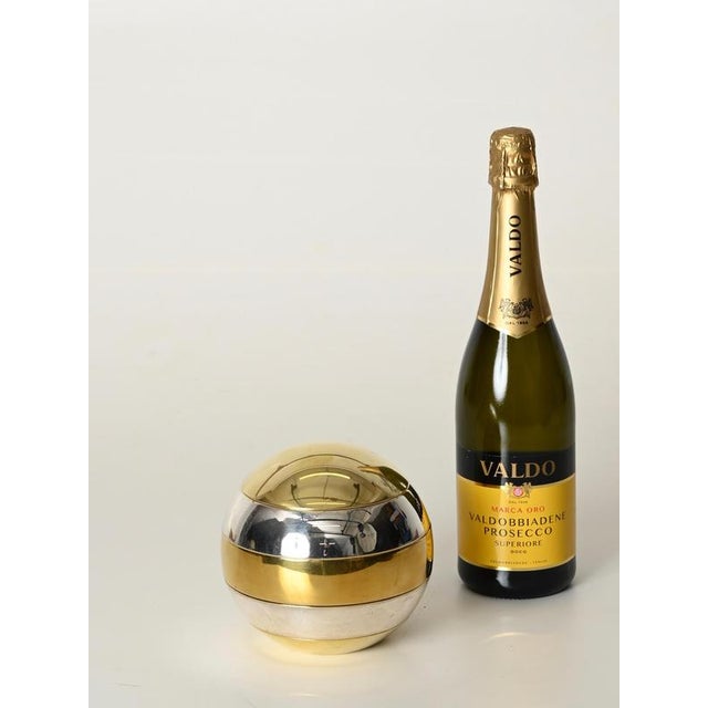 Metal Egg Stackable Ashtray / Catchall in Brass and Chrome by Tommaso Barbi, Italy, 1970s For Sale - Image 7 of 14