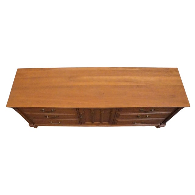 Davis Cabinet Co. Italian Neoclassical Style 70" Adriano Cherry Triple Door Dresser 502 For Sale - Image 12 of 17