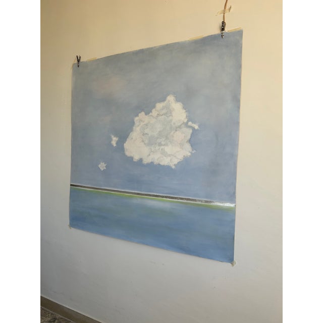 Cloud With Blue Sky and Silver Horizon Original Art by Natalie Mitchell/Sette Design For Sale - Image 4 of 7