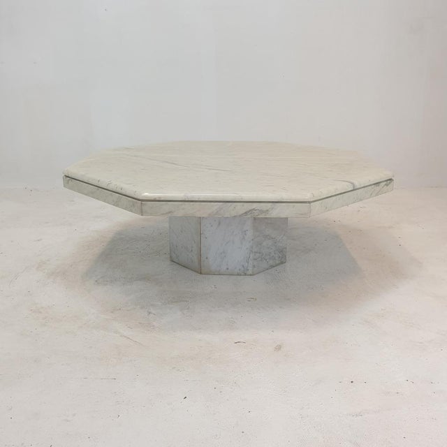 Italian Marble Octagon Coffee Table, 1980s For Sale - Image 12 of 18