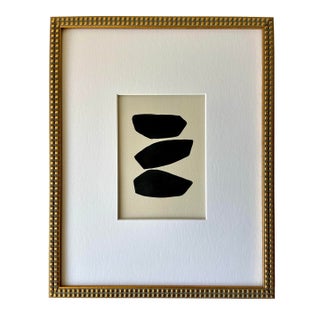 2025 "Triplicare No. 4" Contemporary Abstract Painting on Cotton Paper by Artist r.k. Red For Sale