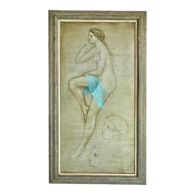Betty Jo Frost (1930-2011) Oil Painting Female Nude, Framed For Sale