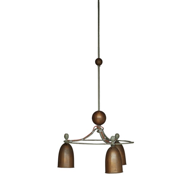 Bossche School Ceiling Chandelier Light, 1950s For Sale