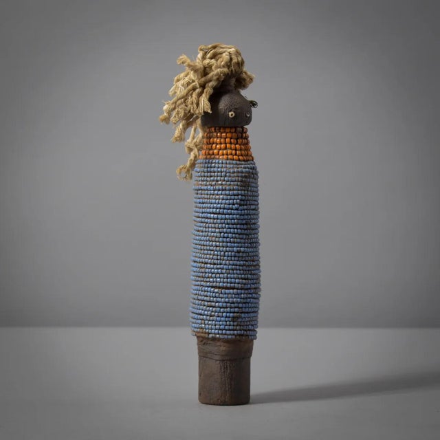Early 20th Century Original Namchi Namji Beaded Fertility Doll Cameroon For Sale - Image 9 of 9