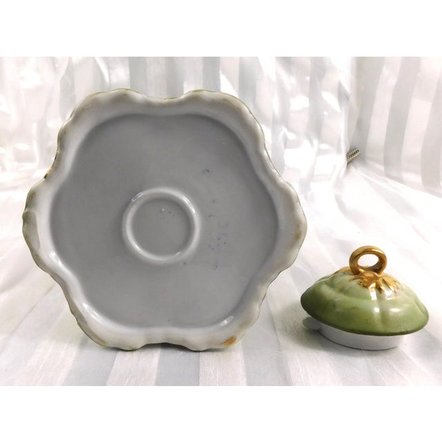 Ceramic 1950s Green Small Chocolate Pot With Daisies For Sale - Image 7 of 8