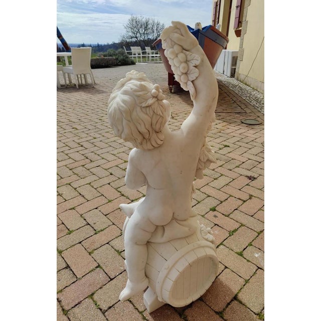 Stone Unknown, Bacchus, Early 20th Century, Carrara Marble For Sale - Image 7 of 11