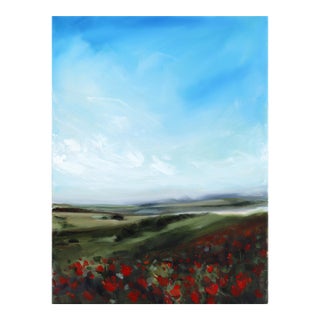 Memories Await - Vibrant Earthy Botanical Landscape Painting Drenched With Color Original Artwork by Jodi Miller For Sale