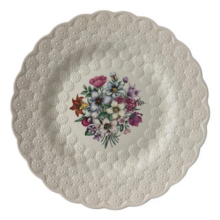 Vintage Copeland Spode Provincial Flowers Platter, Chip Plate, England For Sale