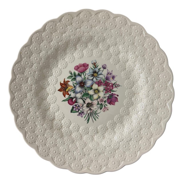 Vintage Copeland Spode Provincial Flowers Platter, Chip Plate, England For Sale