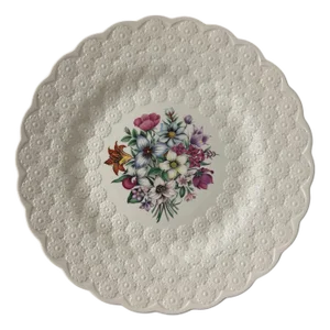 Vintage Copeland Spode Provincial Flowers Platter, Chip Plate, England