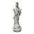 Vintage Off White Porcelain Standing Bodhisattva GuanYin Music Vessel Statue For Sale