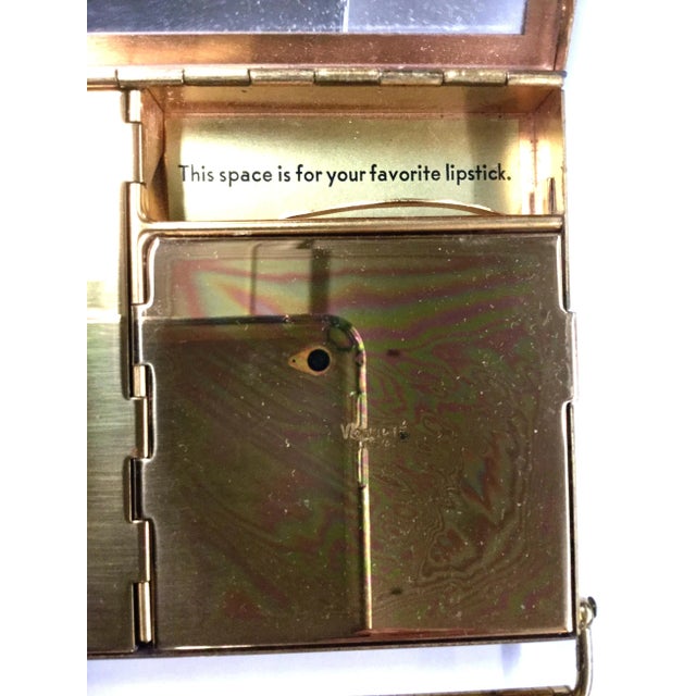 Brass Vintage Renown Volupte Brass Vanity Case For Sale - Image 8 of 12