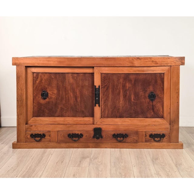 Part of a Japanese Meiji Kitchen Tansu, Now a Slate-Topped Sideboard For Sale - Image 14 of 15