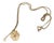 Chanel Gold CC Pink Camellia Flower Necklace For Sale