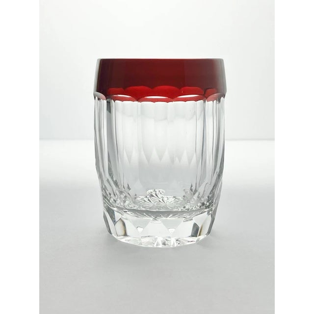 Contemporary Waterford “Simply Red” 7 Crystal Double Old Fashioned Tumbler Glasses For Sale - Image 3 of 7