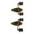 Antique French Napoleon III Gilt Bronze Two-Arm Wall Sconces - Pair For Sale