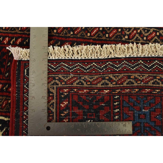 Baloch Rug 3’5” X 6’9” Ivory Wool Vintage Tribal Hand-Knotted Carpet For Sale - Image 12 of 12
