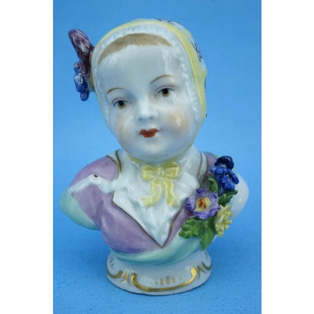 19th Century Porcelain Busts of Girls from the Imperial Manufactory of Vienna, Austria, Set of 2 For Sale - Image 17 of 18