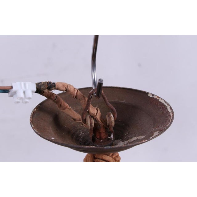 French Art Deco Carved Pink Alabaster Pendant, 1920s For Sale - Image 12 of 13