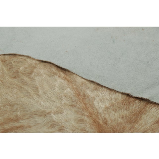 Animal Skin Rug & Kilim’s Contemporary Cowhide Rug With Wavy Stripes in Brown & Beige Tones For Sale - Image 7 of 9
