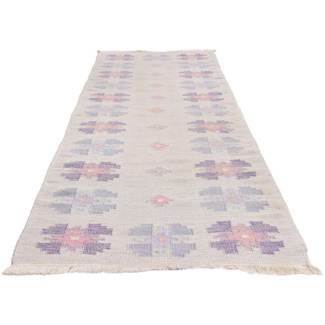 Mid-Century Modern Vintage Finnish Rollakan Rug Runner, 02'07 X 08'11 For Sale - Image 3 of 10