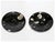 Gemstone Pair Large Ammonite Plates Black White 6.25" Millions Years For Sale - Image 7 of 9