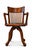 Victorian Revolving Desk Chair in Oak and Leather For Sale - Image 5 of 8