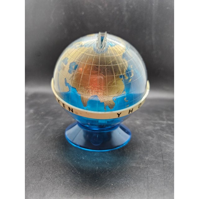 Vintage & Rare 1960's Swedish Bank Globe Coin Bank- "Foreningsbank"