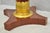 Vintage French Regency Style Mahogany & Gold Gilt Plume Table Pedestal Base (A) For Sale - Image 10 of 16