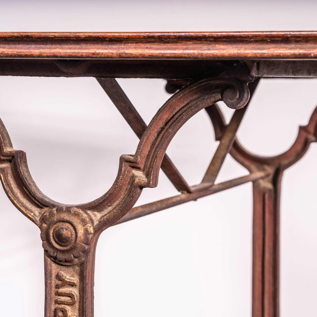 1920s Vintage French Intricate Relief Cast Base Table, 1920s For Sale - Image 5 of 11