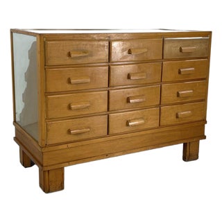 Vintage Oak Shop Counter, 1940s For Sale