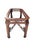 Wood Vintage Chinese Chippendale Palm Beach Regency Fretwork Stained Wood Dining Room Table Base For Sale - Image 7 of 10