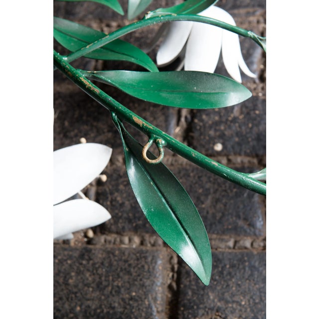 Large Italian Wrought Iron Tulip Wall Decoration For Sale - Image 9 of 12