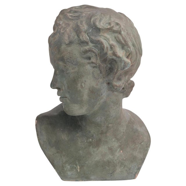 Bust of Eros in Bronzed Plaster For Sale - Image 12 of 12