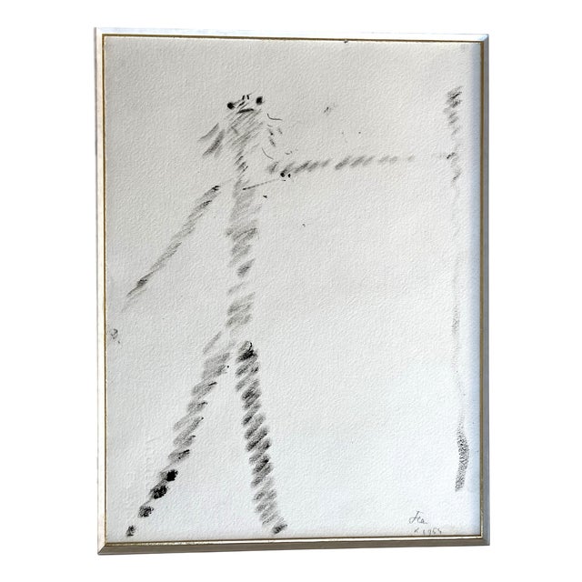Jean Cocteau, Harlequin with a Spear, Original Signed Drawing For Sale