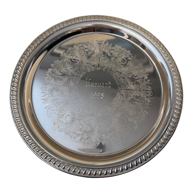 "Harvard 1998" Engraved Round Tray For Sale