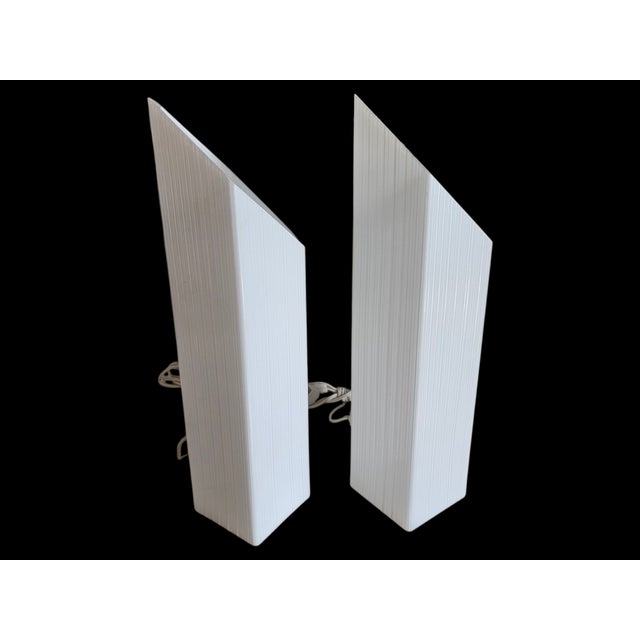 Mid-Century Modern Pair of Mid-Century Modern Murano Vetri Lamps For Sale - Image 3 of 9