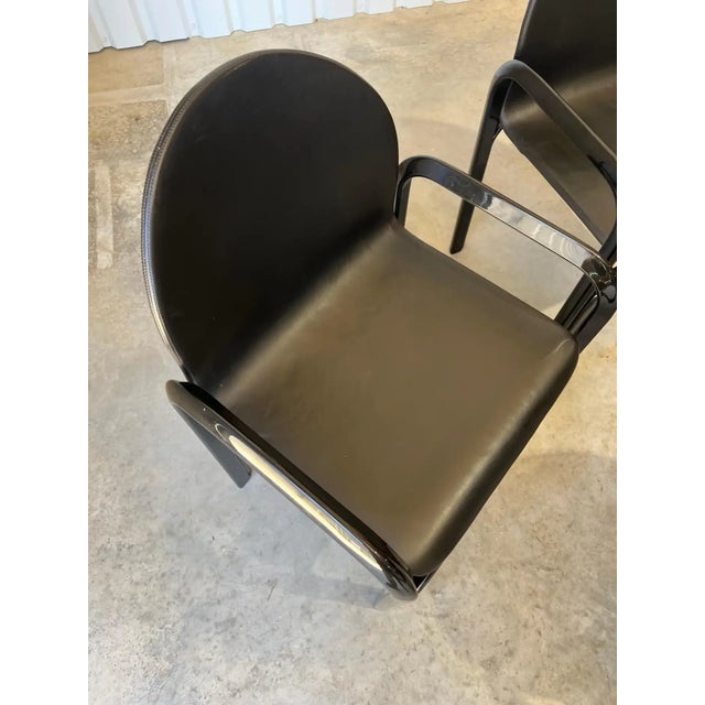 Set of 6 Gae Aulenti for Knoll International 'Orsay' Dining Chairs 1984, Signed For Sale In Los Angeles - Image 6 of 17